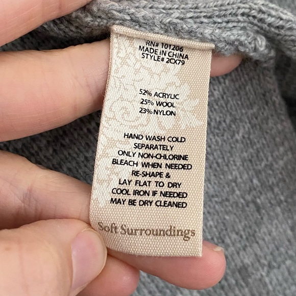 Soft Surroundings Gray Cardigan Blazer - Picture 3 of 5